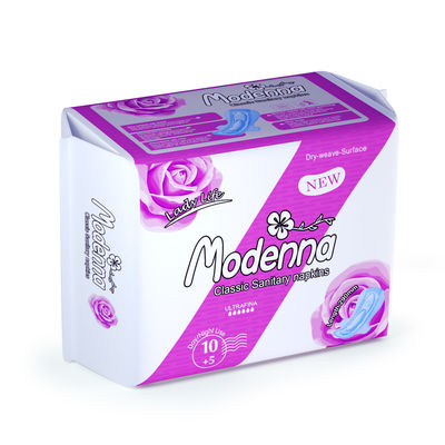 La toalla sanitaria de noche rellena la superficie disponible del algodón de las mujeres con las alas
