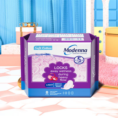 Un buen precio. Un grado de uso nocturno personalizado Super Wings Pad sanitario de mujer Servilletas de algodón orgánico Pad sanitario en línea