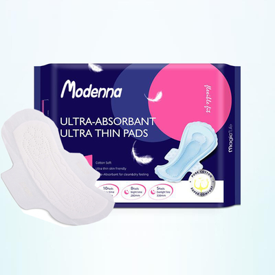 Un buen precio. Capacidad de absorción de 50-200 ml Envases blancos de menstruación única para su comodidad en línea
