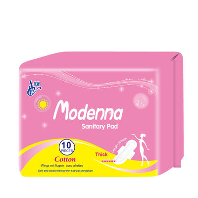 Un buen precio. Las señoras que el período orgánico del algodón rellena noche utilizan los cojines sanitarios ultra finos disponibles en línea