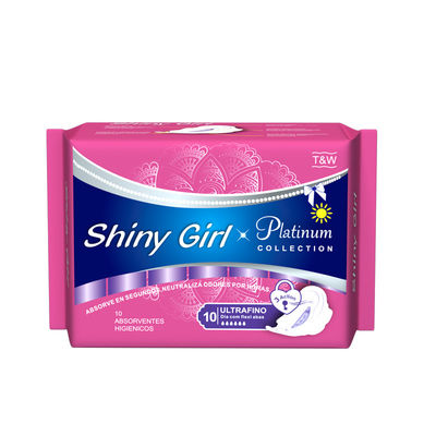 Un buen precio. Las bragas amistosas de la servilleta sanitaria de las mujeres de la piel estupendas absorben los cojines sanitarios de seda menstruales en línea
