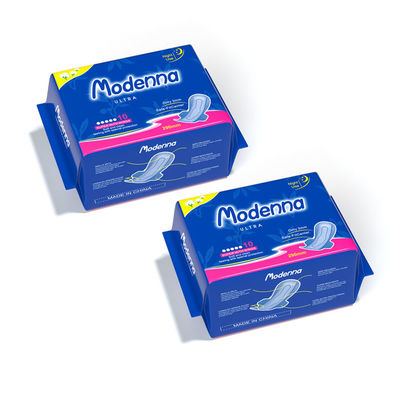 Un buen precio. El cojín menstrual del cojín sanitario del OEM del algodón disponible femenino del anión modificó para requisitos particulares en línea