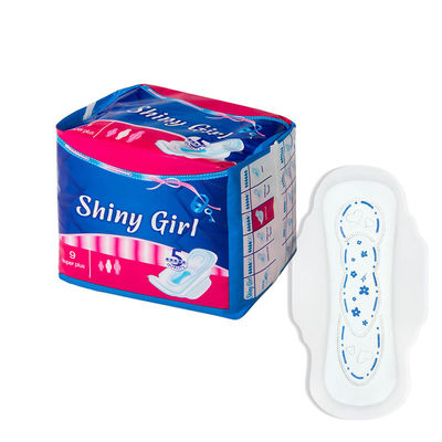 Un buen precio. Bonita calidad patrón de impresión azul Mujeres con alas de toallas sanitarias para niñas Servilletas sanitarias toallas sanitarias en línea
