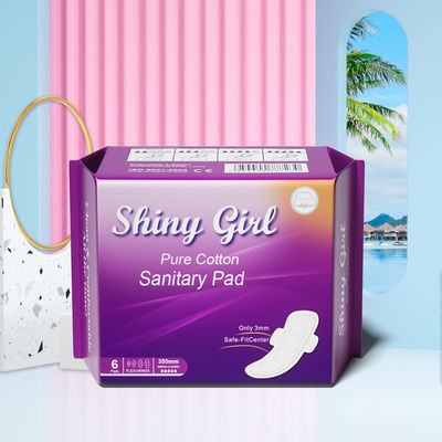 Algodón orgánico Periodo de higiene menstrual femenina Mujer toallitas sanitarias almohadilla de calzoncillos para mujeres