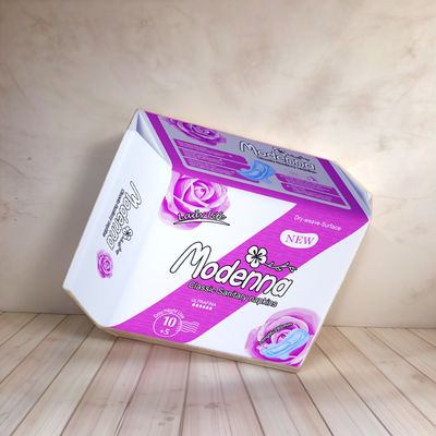 Un buen precio. Pads sanitarios orgánicos personalizados de superficie de secado rápido con película PE transpirable en línea