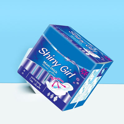 Un buen precio. Servilletas sanitarias desechables, blancas y con astillas azules, no tejidas, para uso menstrual en línea