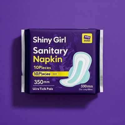 Un buen precio. 350 mm Uso nocturno de toallas sanitarias para mujeres en venta al por mayor Toallas sanitarias desechables suaves transpirables en línea