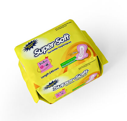 Un buen precio. High Quality and Low Price Daily Breathable Polymer Absorbent Material Blue Print Ladies Sanitary Napkin Pads en línea